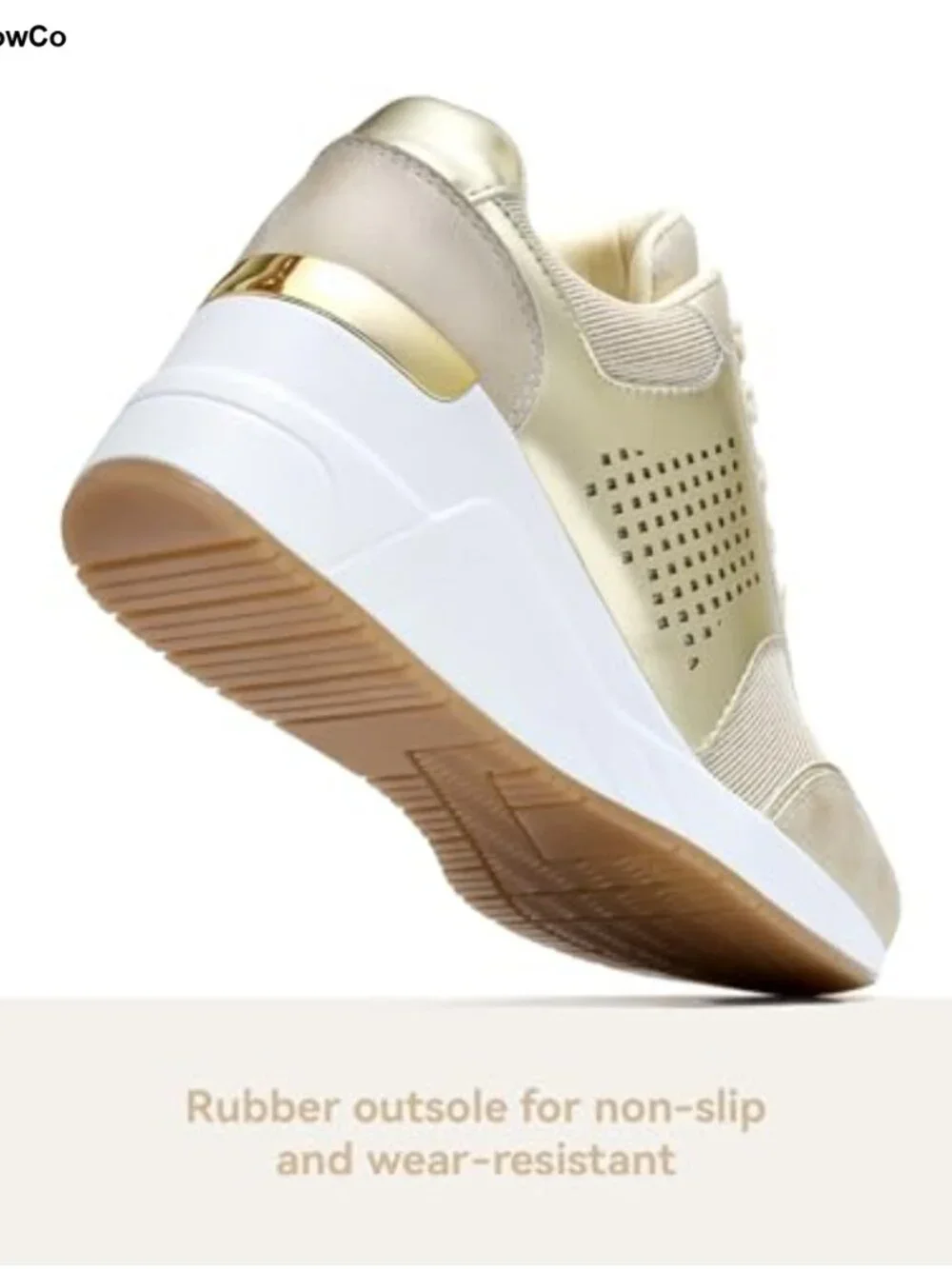 Wedge Sneakers for Women Non-Slip Fashion Sneakers Knit Cushioned